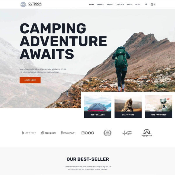 Outdoor shop - Website Builder For WordPress & WooCommerce